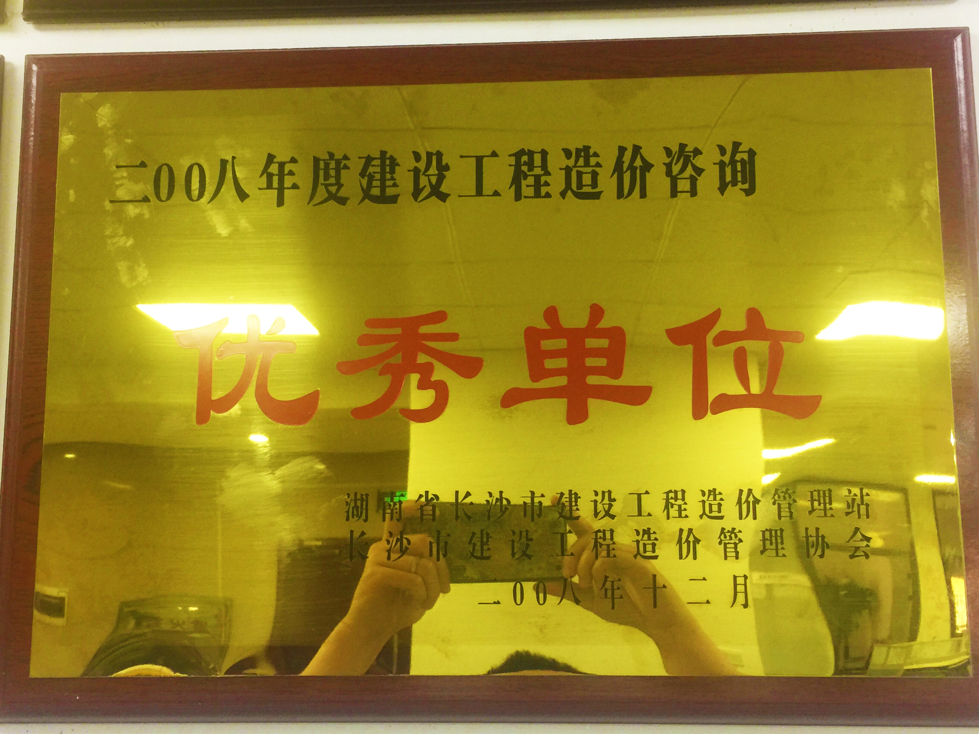 2008年度建設(shè)工程造價咨詢優(yōu)秀單位
